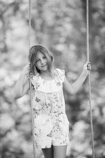 Young Girl on a Swing - Family Portrait Photography Toronto by Devon Crowell