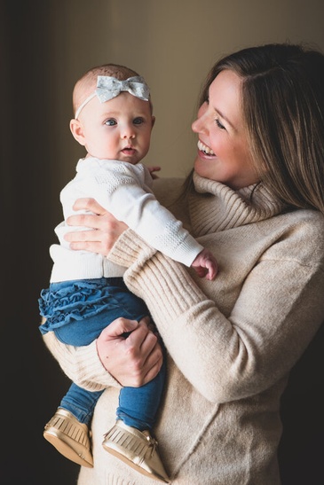 Happy Mother Holding her Child - Family Photography Hamilton by Devon Crowell
