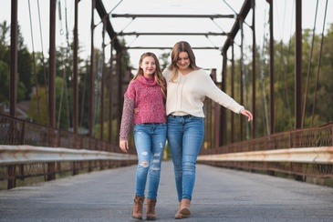 Mother Daughter Walking on a Bridge - Family Portrait Photography Guelph by Devon Crowell