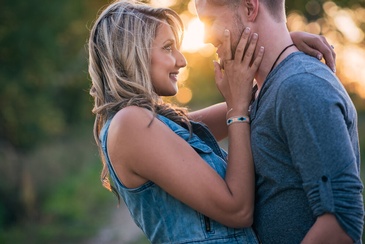 Couple Gazing at Each Other Captured by Devon Crowell - Photographer in Kitchener, ON